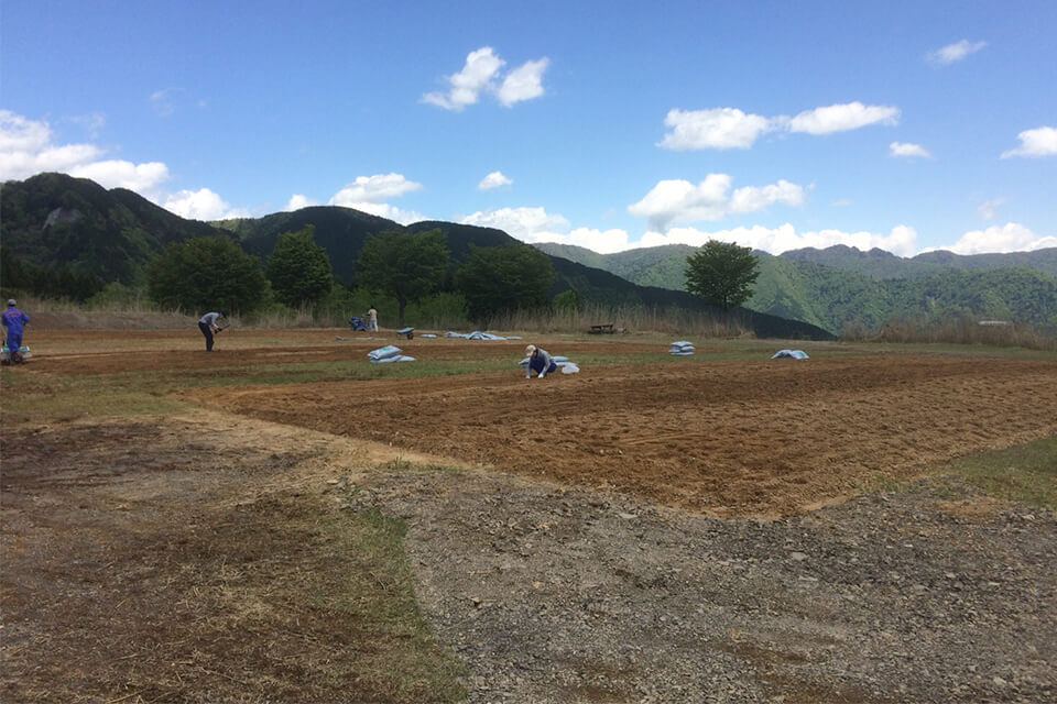 水窪五穀ファーム&ダイニング2018 会場となる天空の五穀畑を作付け(前編)